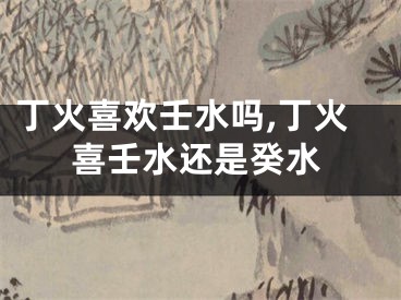 丁火喜欢壬水吗,丁火喜壬水还是癸水