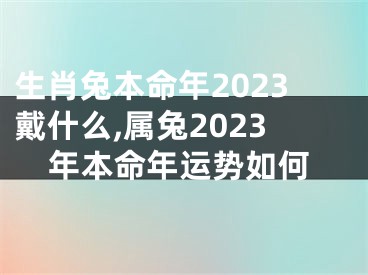 生肖兔本命年2023戴什么,属兔2023年本命年运势如何