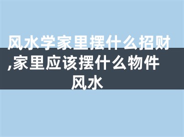 风水学家里摆什么招财,家里应该摆什么物件 风水