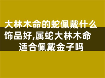 大林木命的蛇佩戴什么饰品好,属蛇大林木命适合佩戴金子吗