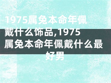 1975属兔本命年佩戴什么饰品,1975属兔本命年佩戴什么最好男