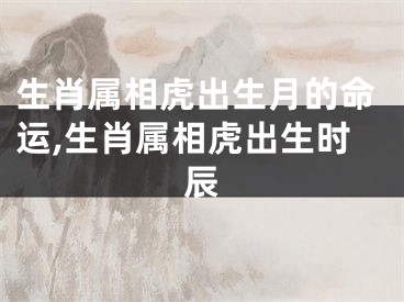 生肖属相虎出生月的命运,生肖属相虎出生时辰