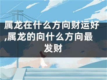 属龙在什么方向财运好,属龙的向什么方向最发财