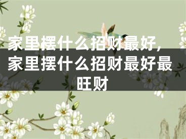 家里摆什么招财最好,家里摆什么招财最好最旺财