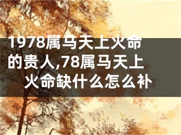 1978属马天上火命的贵人,78属马天上火命缺什么怎么补