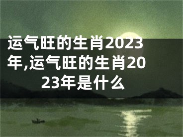 运气旺的生肖2023年,运气旺的生肖2023年是什么