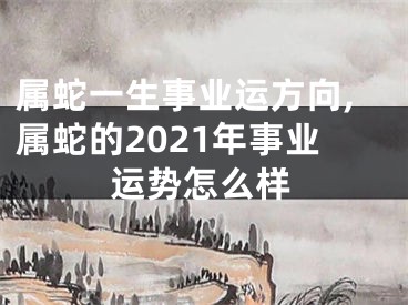 属蛇一生事业运方向,属蛇的2021年事业运势怎么样