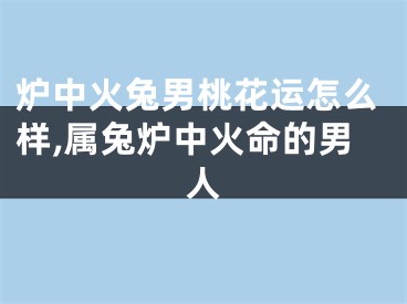 炉中火兔男桃花运怎么样,属兔炉中火命的男人