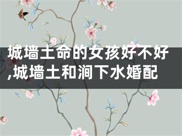 城墙土命的女孩好不好,城墙土和涧下水婚配