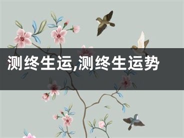 测终生运,测终生运势