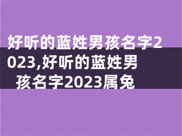 好听的蓝姓男孩名字2023,好听的蓝姓男孩名字2023属兔