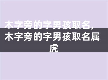 木字旁的字男孩取名,木字旁的字男孩取名属虎