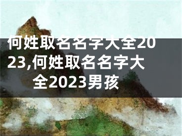 何姓取名名字大全2023,何姓取名名字大全2023男孩