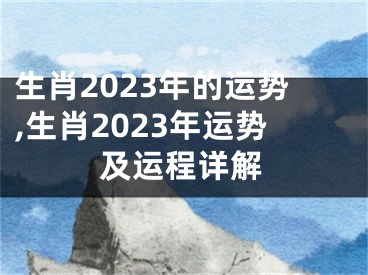 生肖2023年的运势,生肖2023年运势及运程详解