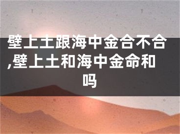 壁上土跟海中金合不合,壁上土和海中金命和吗