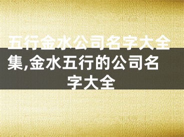 五行金水公司名字大全集,金水五行的公司名字大全