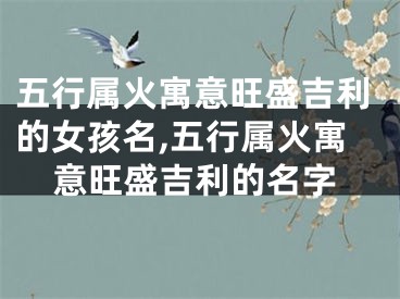 五行属火寓意旺盛吉利的女孩名,五行属火寓意旺盛吉利的名字