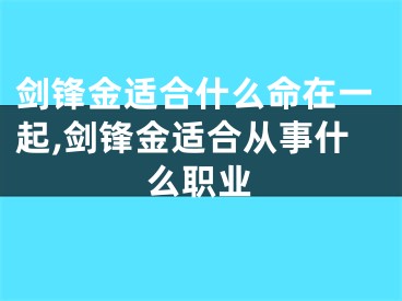 剑锋金适合什么命在一起,剑锋金适合从事什么职业