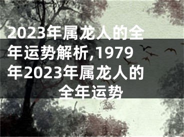 2023年属龙人的全年运势解析,1979年2023年属龙人的全年运势