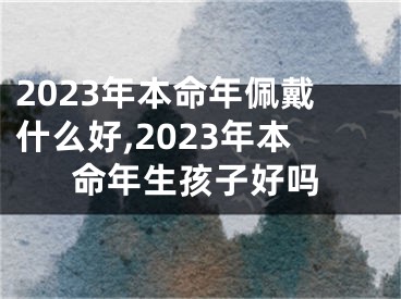 2023年本命年佩戴什么好,2023年本命年生孩子好吗