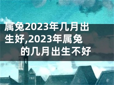 属兔2023年几月出生好,2023年属兔的几月出生不好