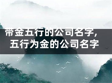 带金五行的公司名字,五行为金的公司名字