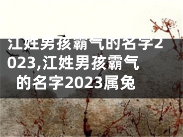 江姓男孩霸气的名字2023,江姓男孩霸气的名字2023属兔