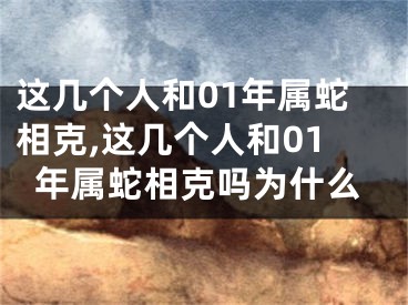 这几个人和01年属蛇相克,这几个人和01年属蛇相克吗为什么