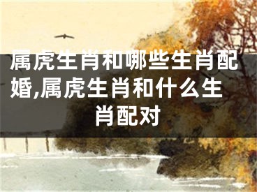 属虎生肖和哪些生肖配婚,属虎生肖和什么生肖配对