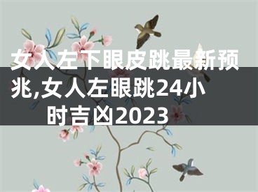 女人左下眼皮跳最新预兆,女人左眼跳24小时吉凶2023