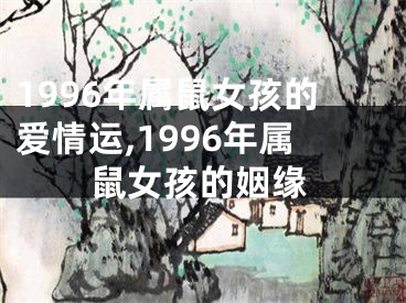 1996年属鼠女孩的爱情运,1996年属鼠女孩的姻缘