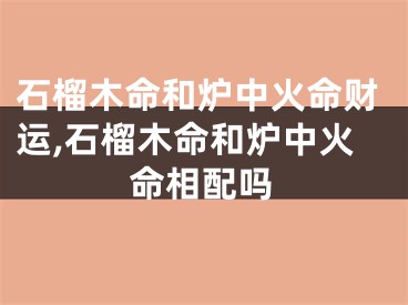 石榴木命和炉中火命财运,石榴木命和炉中火命相配吗