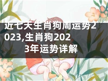 近七天生肖狗周运势2023,生肖狗2023年运势详解