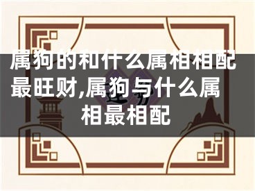 属狗的和什么属相相配最旺财,属狗与什么属相最相配