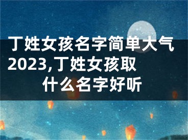 丁姓女孩名字简单大气2023,丁姓女孩取什么名字好听