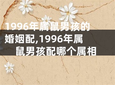 1996年属鼠男孩的婚姻配,1996年属鼠男孩配哪个属相