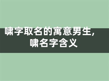 啸字取名的寓意男生,啸名字含义