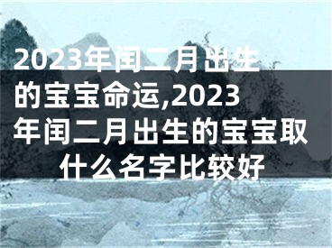 2023年闰二月出生的宝宝命运,2023年闰二月出生的宝宝取什么名字比较好