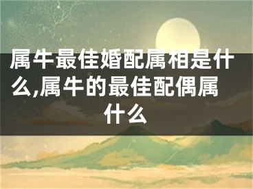 属牛最佳婚配属相是什么,属牛的最佳配偶属什么