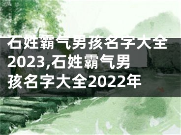 石姓霸气男孩名字大全2023,石姓霸气男孩名字大全2022年