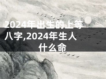 2024年出生的上等八字,2024年生人什么命