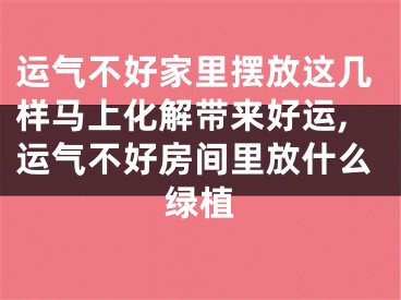 运气不好家里摆放这几样马上化解带来好运,运气不好房间里放什么绿植