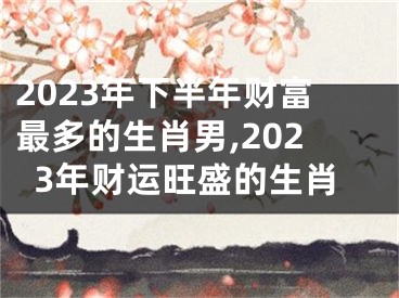 2023年下半年财富最多的生肖男,2023年财运旺盛的生肖