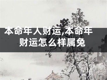 本命年人财运,本命年财运怎么样属兔