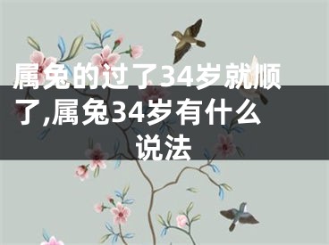 属兔的过了34岁就顺了,属兔34岁有什么说法