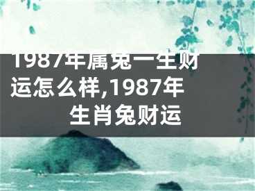 1987年属兔一生财运怎么样,1987年生肖兔财运