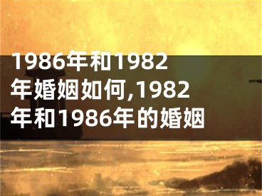 1986年和1982年婚姻如何,1982年和1986年的婚姻