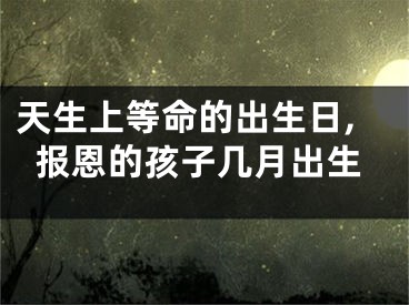 天生上等命的出生日,报恩的孩子几月出生