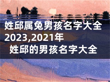 姓邱属兔男孩名字大全2023,2021年姓邱的男孩名字大全