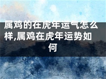 属鸡的在虎年运气怎么样,属鸡在虎年运势如何